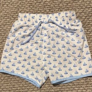 Edgehill Collection Sailboat Print Swim trunks for toddlers